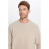 TUDORS Relax Fit Pamuklu Polarlı Basic Sweatshirt, M, SW220005-000, Taş, erkek