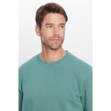 TUDORS Relax Fit Pamuklu Yumuşak Dokulu Polarlı Basic Bisiklet Yaka Sweatshirt, M, SW220005-000, Petrol, erkek