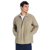 TUDORS Relax Fit Paraşüt Kumaş Mont, XL, RF250053, Vizon, Erkek