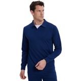 TUDORS Relax Fit Polo V Yaka Sweatshirt Açık Lacivert, XXL, SW250046, Açık Lacivert, erkek
