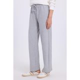 TUDORS Relax Fit Rahat Kesim Beli Bağcıklı Geniş Paça Pantolon, 40, PN250058, Gri, Kadın