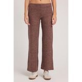 TUDORS Relax Fit Rahat Kesim Normal Bel Geniş Paça Pantolon, 38, PN250059, Kahverengi, Kadın