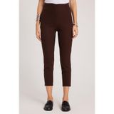 TUDORS Relax Fit Rahat Kesim Yüksek Bel Dar Paça Pantolon, 36, PN250043, Kahverengi, Kadın