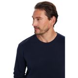 TUDORS Relax Fit Rahat Kesim%100 Pamuk Uzun Kollu Bisiklet Yaka Basic Tişört, S, SW240014, Lacivert, Erkek