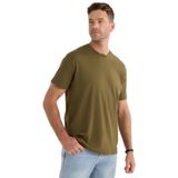 TUDORS Relax Fit Rahat Kesim%100 Pamuk Yumuşak Dokulu Bisiklet Yaka Tişört, L, TS240020-CPP, Haki, Erkek