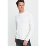 TUDORS Relax Fit Uzun Kollu Bisiklet Yaka Sweatshirt, L, SW250047, Ekru, erkek