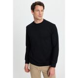 TUDORS Relax Fit Uzun Kollu Bisiklet Yaka Sweatshirt, M, SW250047, Siyah, erkek