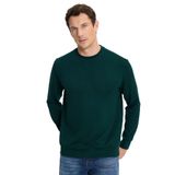 TUDORS Relax Fit Uzun Kollu Bisiklet Yaka Sweatshirt, XXL, SW250047, Yeşil, erkek