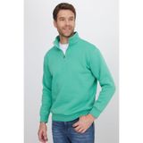TUDORS Relax Fit Yarım Fermuarlı Dik Yaka Sweatshirt, M, SW240002, Yeşil, erkek