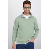 TUDORS Relax Fit Yarım Fermuarlı Sweatshirt, L, SW240002, Yeşil, erkek