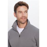 TUDORS Relax Fit Yarım Fermuarlı Sweatshirt, M, SW240002-01, Gri, erkek