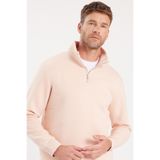 TUDORS Relax Fit Yarım Fermuarlı Sweatshirt, M, SW240002, Somon, erkek