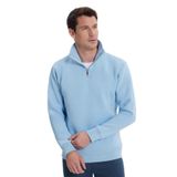 TUDORS Relax Fit Yarım Fermuarlı Sweatshirt, S, SW240002-01, Mavi, erkek