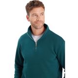 TUDORS Relax Fit Yarım Fermuarlı Sweatshirt, S, SW240002, Yeşil, erkek