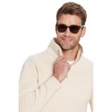 TUDORS Relax Fit Yarım Fermuarlı Sweatshirt, XL, SW240002-01, Ekru, erkek