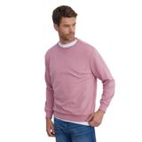 TUDORS Relax Fit%100 Pamuk Basic Bisiklet Yaka Sweatshirt, XL, SW230001-OCB, Lila, erkek
