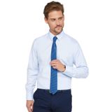 Tudors Slim Fit Açık Mavi Non-Iron %100 Pamuk Doğa Dostu Ekoteks Belgeli Ütü Gerektirmez Gömlek - XL