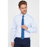 Tudors Slim Fit Açık Mavi Non-Iron %100 Pamuk Doğa Dostu Ekoteks Belgeli Ütü Gerektirmez Gömlek