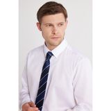 Tudors Slim Fit Beyaz Non-Iron %100 Pamuk Doğa Dostu Ekoteks Belgeli Ütü Gerektirmez Gömlek - XL