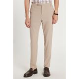TUDORS Slim Fit Chino Pantolon Yandan Cepli Pamuklu, 36, PN250028, Taş, Erkek
