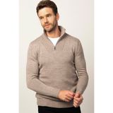 Tudors Slim Fit Dar Kesim Dik Yaka Fermuarlı Erkek Kazak KZ230014-L39