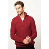 Tudors Slim Fit Dar Kesim Dik Yaka Fermuarlı Erkek Kazak