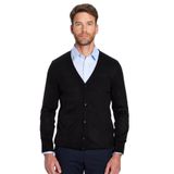 Tudors Slim Fit Dar Kesim Düğmeli Düz Tüylenmeyen Yumuşak Dokulu Erkek Hırka,Siyah M