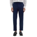 TUDORS Slim Fit Dar Kesim Esnek Yan Cepli Bilek Boy Canvas Kesim Pantolon, 31, PN250003, Lacivert, Erkek