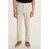 TUDORS Slim Fit Dar Kesim Esnek Yan Cepli Bilek Boy Canvas Koyu Bej Pantolon, 30, PN250003, Koyu Bej, Erkek