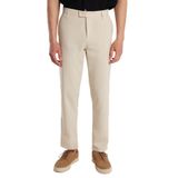 TUDORS Slim Fit Dar Kesim Esnek Yan Cepli Bilek Boy Canvas Koyu Bej Pantolon, 31, PN250003, Koyu Bej, Erkek
