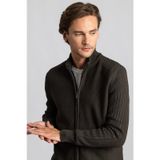 Tudors Slim Fit Dar Kesim Kendinden Desenli Erkek Hırka