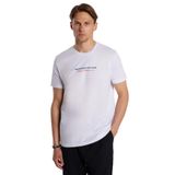 TUDORS Slim Fit Dar Kesim%100 Pamuk Yumuşak Dokulu Baskılı Bisiklet Yaka Tişört, XL, TS250016, Beyaz, Erkek