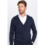 TUDORS Slim Fit Düğmeli Hırka, M, Slim Fit Dar Kesim Düğmeli, Lacivert, Erkek