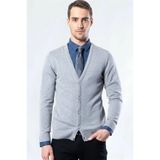 TUDORS Slim Fit Düğmeli Pamuk Hırka, M, Slim Fit Düğmeli Düz Pamuk, Gri, Erkek