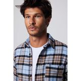 Tudors Slim Fit Kışlık Dar Kesim Kareli Tek Cepli Oduncu Erkek Gömlek