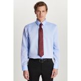 Tudors Slim Fit Mavi Non-Iron %100 Pamuk Doğa Dostu Ekoteks Belgeli Ütü Gerektirmez Gömlek - 2XL