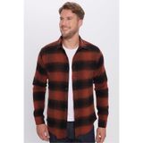 TUDORS Slim Fit Oduncu Kareli Kışlık Gömlek, M, DR250002, Çok Renkli, Erkek