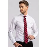 Tudors Slim Fit Pamuklu Kolay Ütü Erkek Gömlek,Beyaz Xl