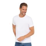TUDORS Slim Fit Pamuklu Yumuşak Doku Likralı Basic Bisiklet Yaka Tişört, S, TS210001-01, Beyaz, Erkek