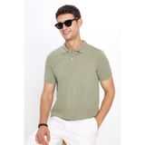 TUDORS Slim Fit Polo Yaka T-shirt, 3XL, TS240019, Haki, Erkek
