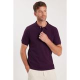 TUDORS Slim Fit Polo Yaka T-shirt, M, TS240019-DM, Mürdüm, Erkek
