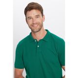 TUDORS Slim Fit Polo Yaka T-shirt Pamuklu Pike Kumaş, L, TS240019, Yeşil, Erkek