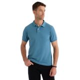 TUDORS Slim Fit Polo Yaka T-shirt Pamuklu Pike Kumaş Mavi, 3XL, TS240019-DM, Mavi1, Erkek