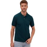 TUDORS Slim Fit Polo Yaka T-shirt Pamuklu Pike Kumaş Petrol Yeşil, M, TS240019-SYR, Petrol Yeşil, Erkek