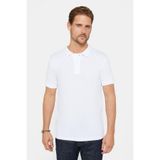 TUDORS Slim Fit Polo Yaka T-shirt, XXL, TS240019, Beyaz, Erkek