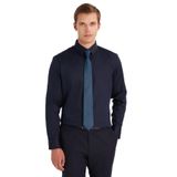 TUDORS Slim Fit Premium Likralı Pamuk Saten Gömlek, XXL, DR250008, Lacivert, Erkek