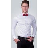 Tudors Slim Fit Uzun Kollu Ata Yaka Erkek Beyaz Gömlek - 2XL