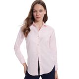 TUDORS Slim Fit Uzun Kollu Basic Gömlek, XL, BYGM2550, Pembe, Kadın