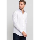 Tudors Slim Fit Uzun Kollu Düğmeli Yaka Düz Spor Erkek Gömlek