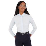 TUDORS Slim Fit Uzun Kollu Gizli Düğme Detaylı Gömlek, XS, BYGM2549, Mavi, Kadın